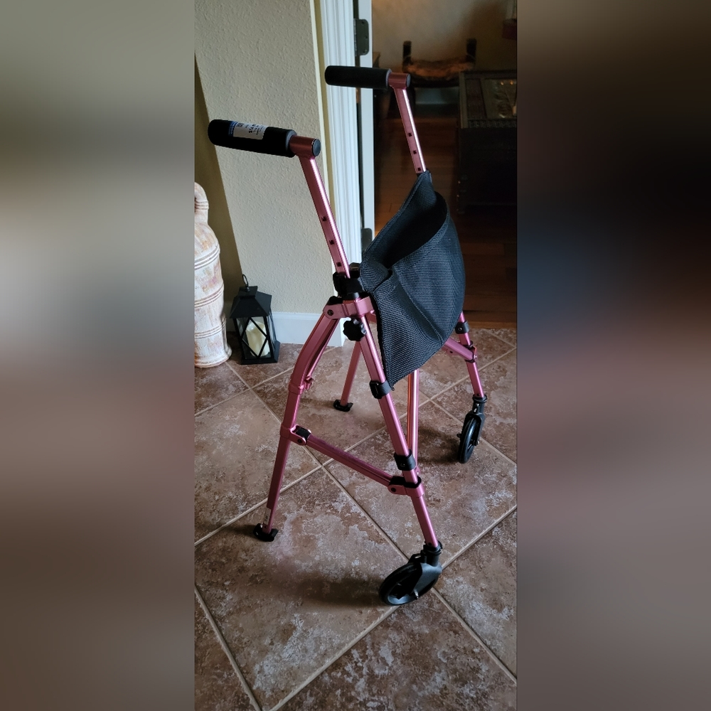 STANDER EZ Pink Walker with Pouch